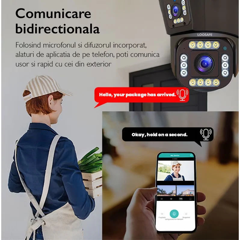 camera de supraveghere microfon si difuzor