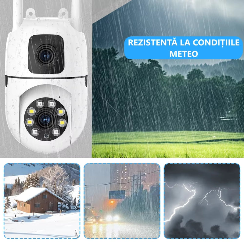 camera supraveghere 2 lentile wifi