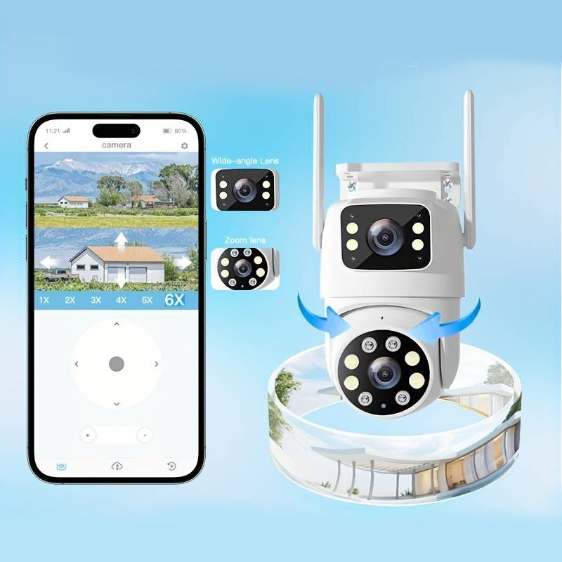 camera supraveghere 2 lentile wifi
