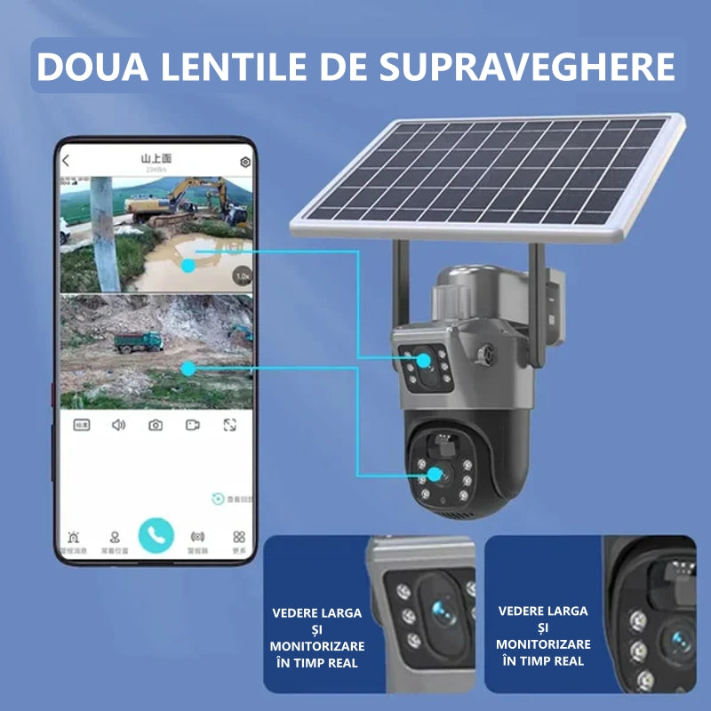 camera de supraveghere cu 2 lentile