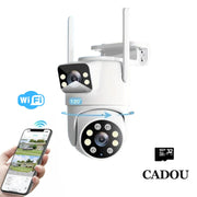camera supraveghere 2 lentile wifi